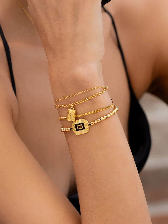 Black Bracelet Set