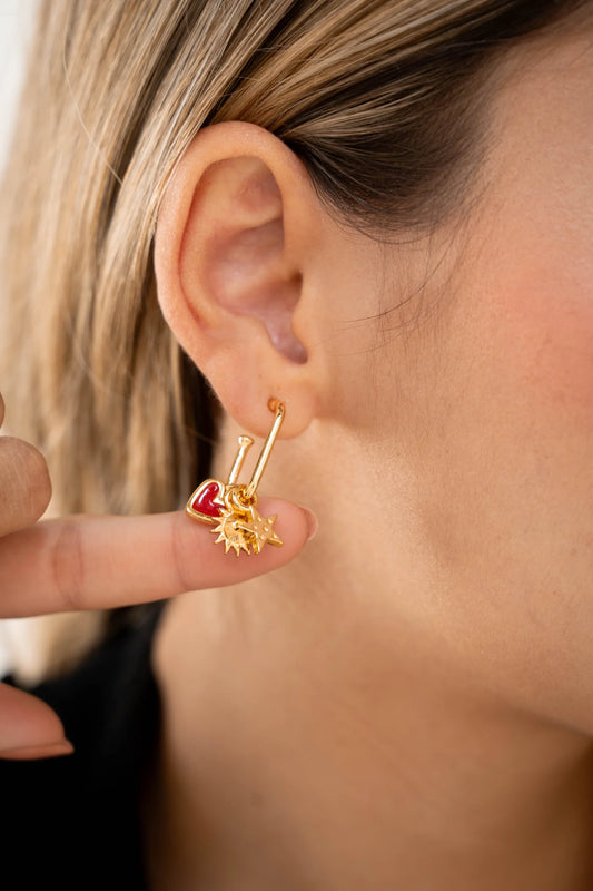 Heart-Star Multicharms Earrings