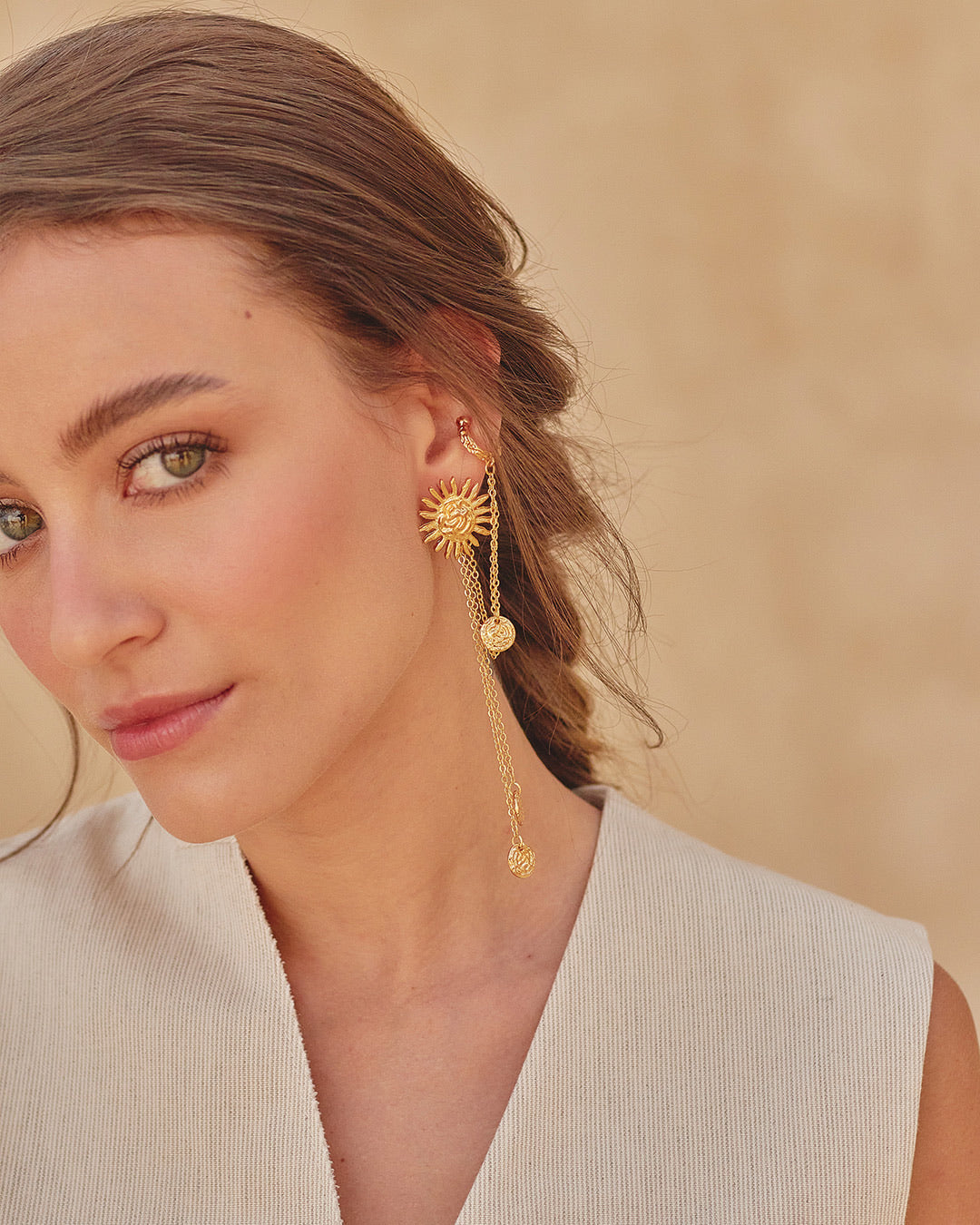 Solcito Earrings-Stud and Earcuff