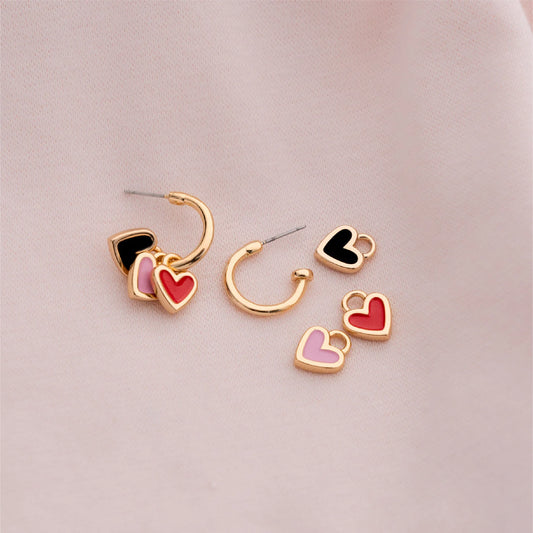 Colorful Heart Earrings