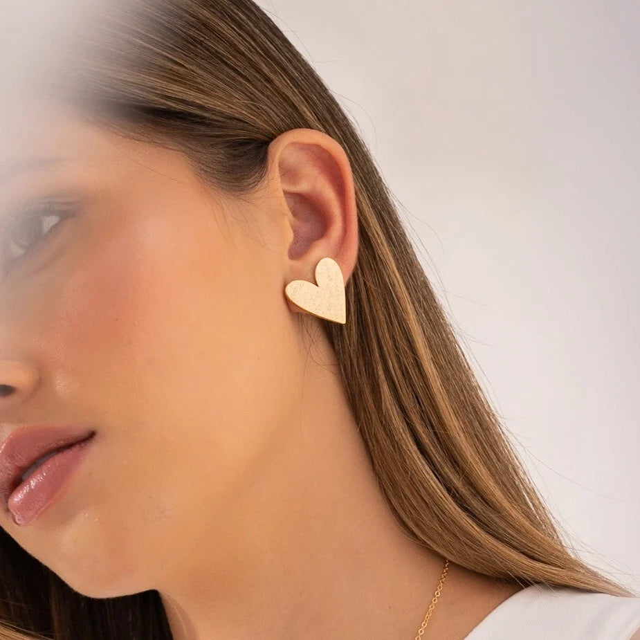Gold Heart Errings