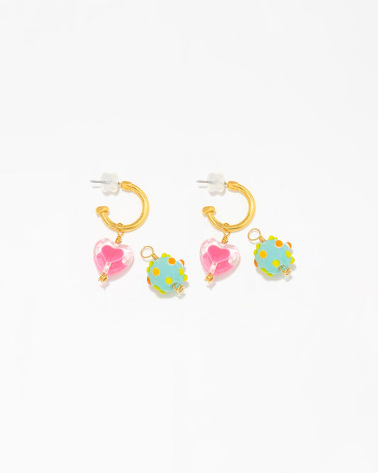 PopColor Charms Hoops
